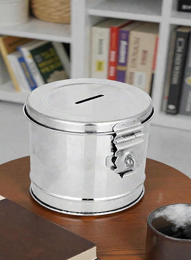 Standify® 800ML Small Money Bank_A Stainless Steel Money Box Heavy Duty Bachat Gulak for Kids & Adults Unbreakable Piggy Bank. - Image 3